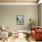 Alps Still - Poster displayed in a stylish modern living room with cozy furniture.