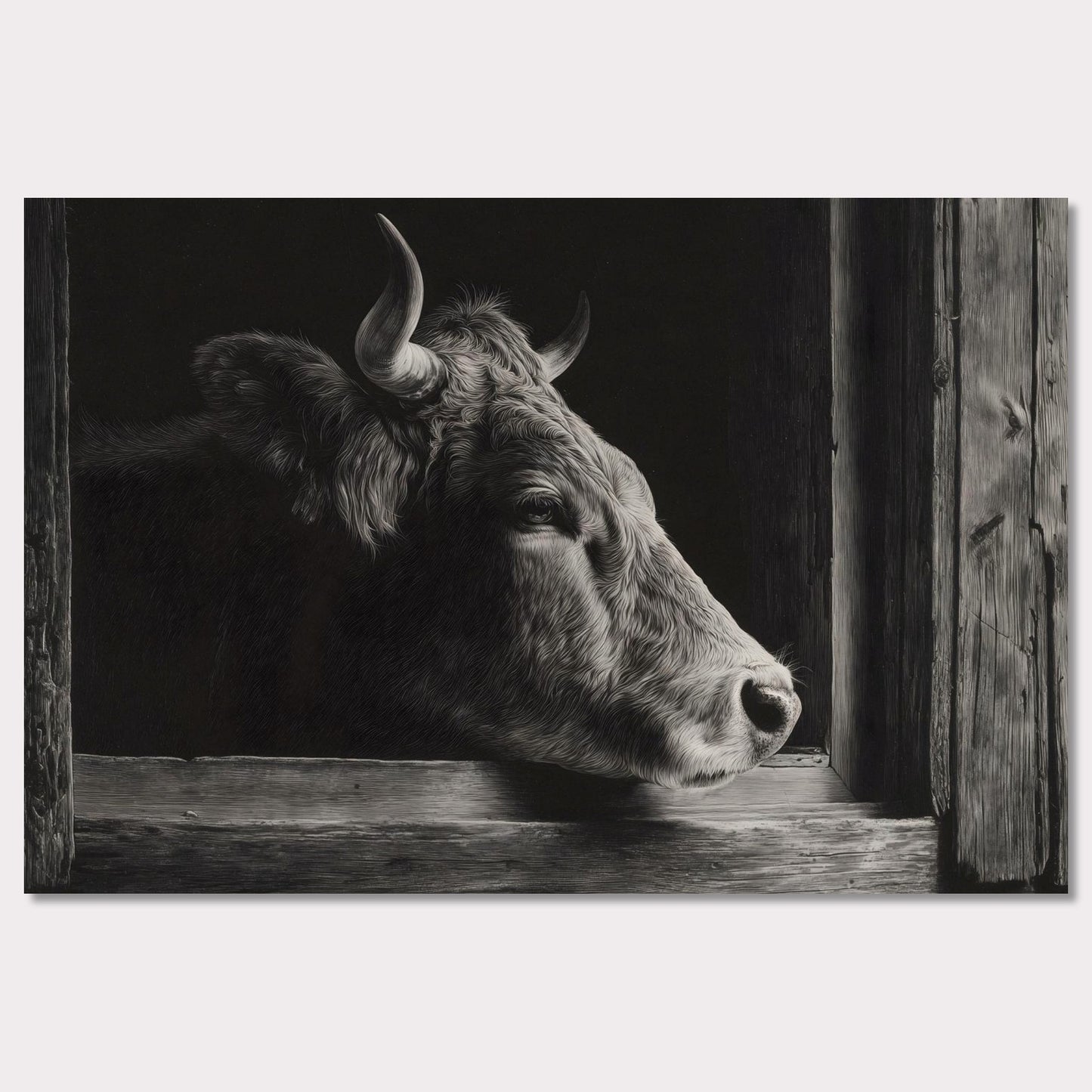 Poster titled 'The stillness of a cow' from ArtDarts