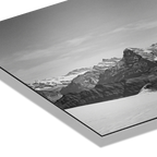 Bernese Alps Endless Horizon – Alu-Dibond wall art showcasing layered mountain silhouettes in a breathtaking alpine scene.