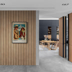 Coffee for Two,Zermatt - Poster displayed in a modern interior, showcasing vintage elegance and Swiss charm.