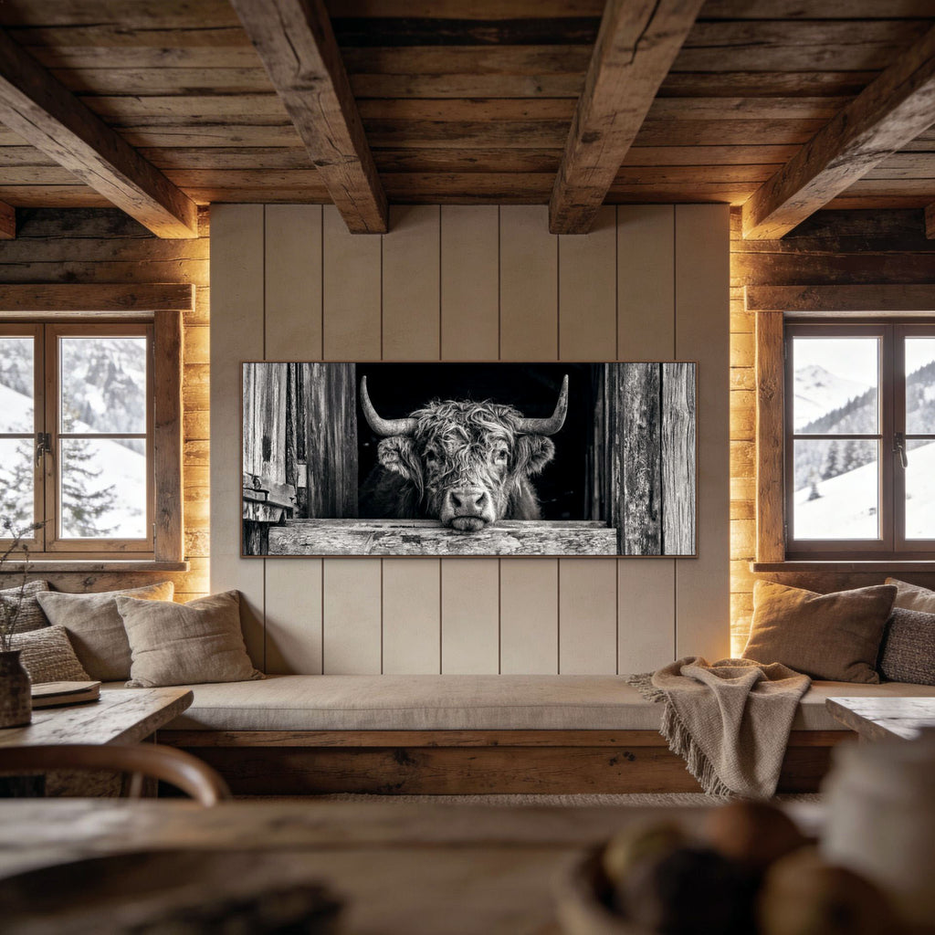 Cow at the Barn Window