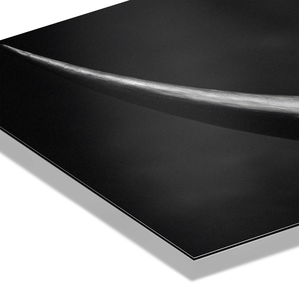 Curve of a Bull – Alu-Dibond wall art showcasing the smooth texture of a bull's horn.