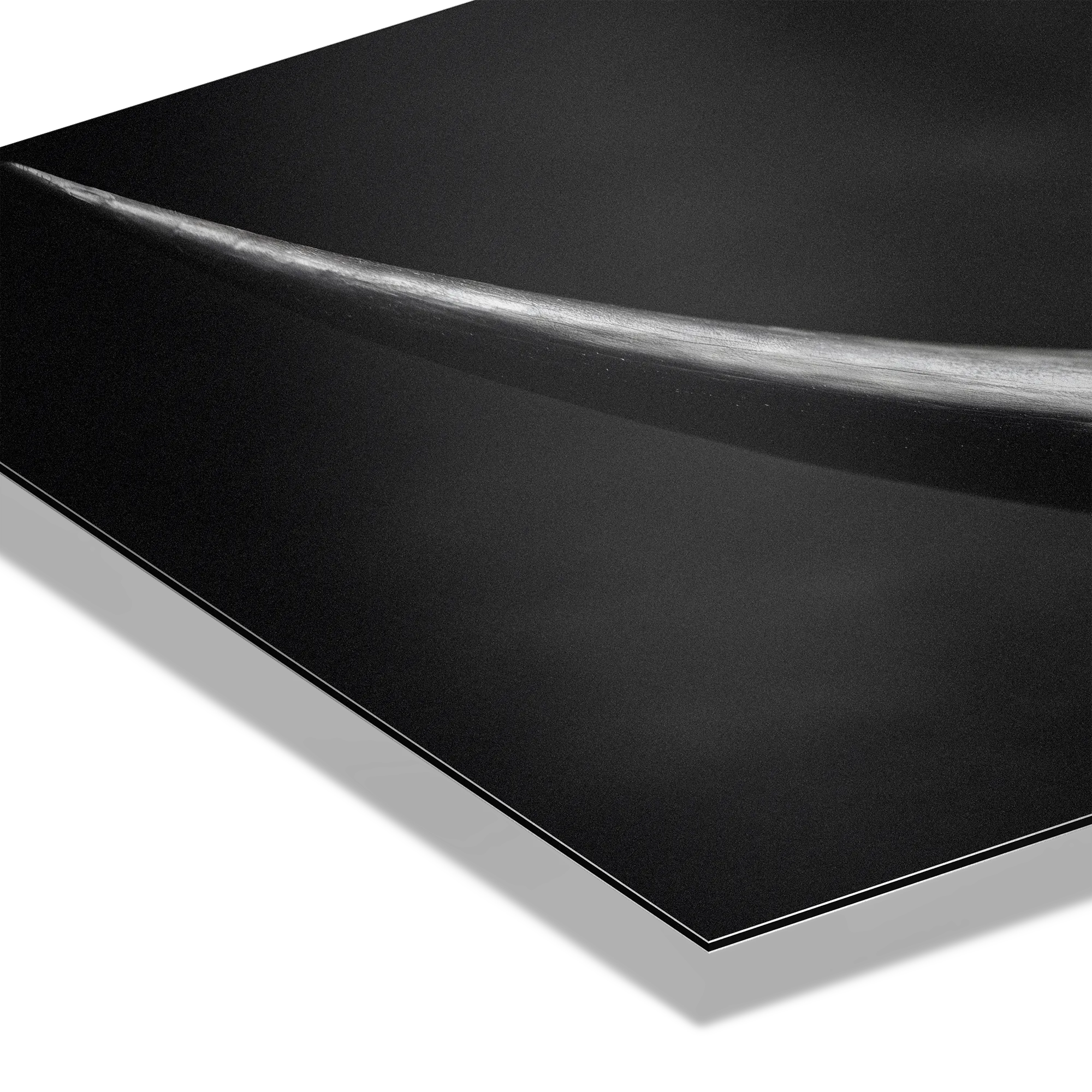 Curve of a Bull – Alu-Dibond wall art showcasing the smooth texture of a bull's horn.