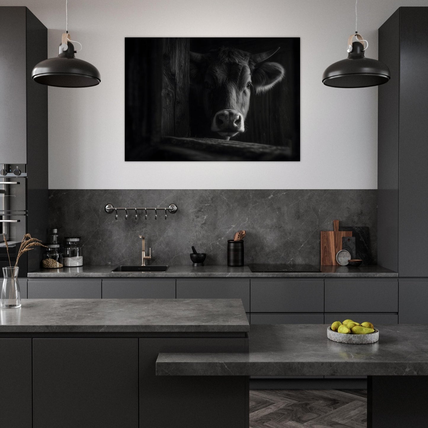 Poster titled 'The presence of a cow' from ArtDarts