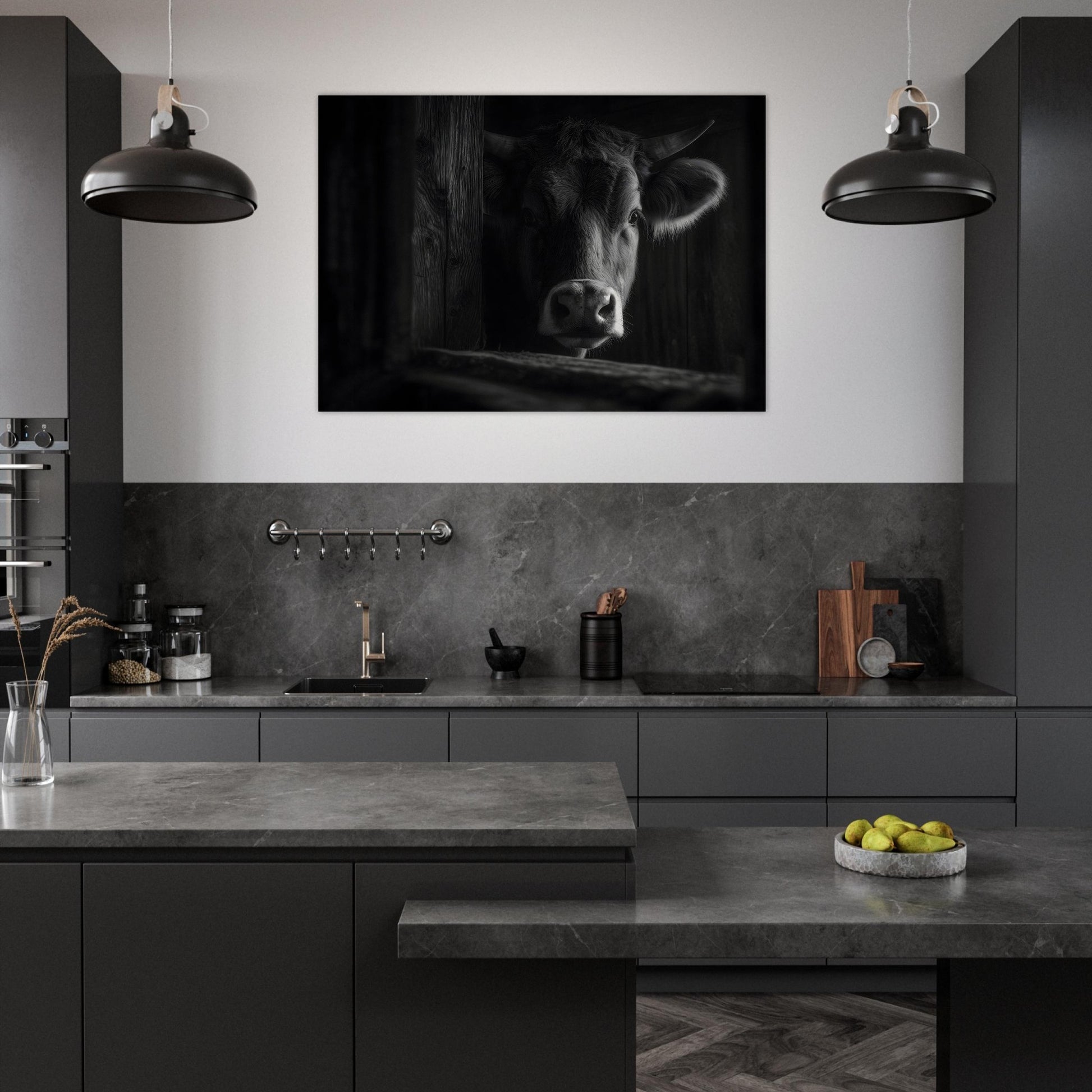 Poster titled 'The presence of a cow' from ArtDarts