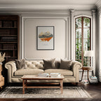Davos – Geometric Harmony - Poster displayed in a stylish living room, enhancing wall art decor with modern alpine elegance.