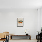 Davos – Glass & Snow - Poster displayed on a wall, showcasing modern wall art in a stylish interior setting.