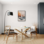 Geneva – The Iconic Jet d’Eau - Poster displayed in a modern dining area with stylish furnishings and warm ambiance.