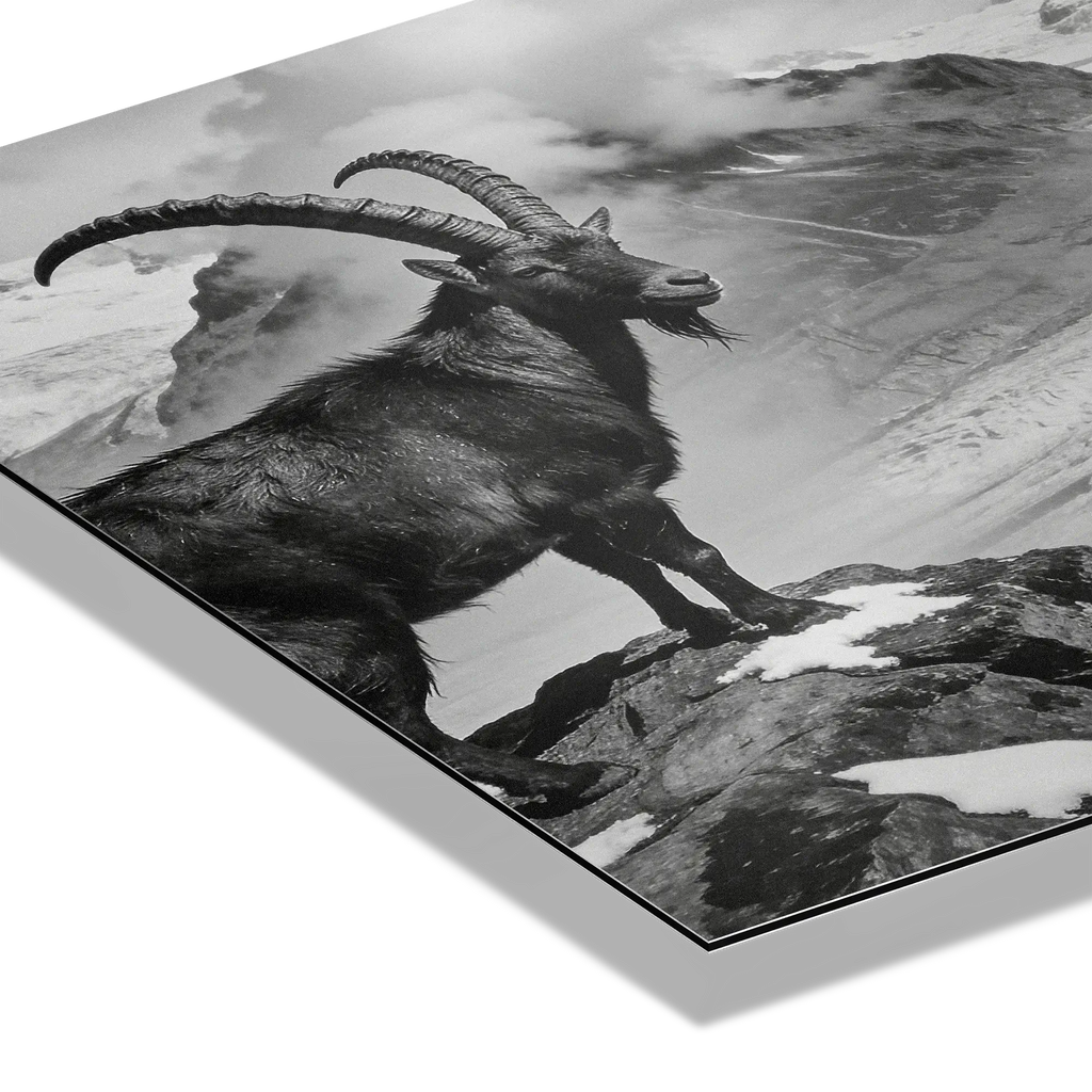 Steinbock über dem Aletschgletscher