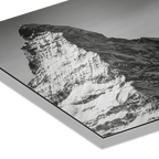Ibex Before the Matterhorn – Alu-Dibond wall art featuring a dramatic mountain peak and textured alpine landscape.