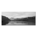 Lake Geneva, Chablais – Alu-Dibond wall art featuring a sailboat on calm waters and mountain backdrop.