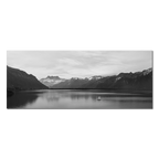 Lake Geneva, Chablais – Alu-Dibond wall art featuring a sailboat on calm waters and mountain backdrop.