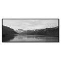 Lake Geneva, Chablais – Alu-Dibond wall art featuring calm waters and a sailboat against the mountains.