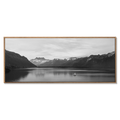 Lake Geneva, Chablais – Alu-Dibond wall art featuring a serene lake scene with a sailboat and mountains.