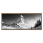 Light of the Matterhorn – Alu-Dibond wall art depicting a monochrome mountain landscape.