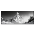Light of the Matterhorn – Alu-Dibond wall art depicting the Matterhorn in a serene monochrome landscape.