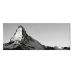 Matterhorn with Birds – Alu-Dibond wall art featuring a mountain and birds in the sky, symbolizing freedom.