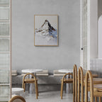 Top of the Matterhorn - Poster displayed in a modern café setting, complementing minimalist decor.