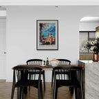 Meeting in Montreux - Poster displayed in modern dining area, emphasizing its wall art appeal.