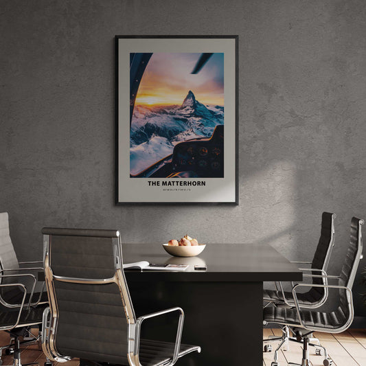 Das Matterhorn - Poster im Holzrahmen 