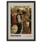 Montreux jazz festival - Poster featuring a couple dancing in a glamorous ballroom setting.