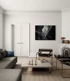 Passage to the Matterhorn – Alu-Dibond wall art displayed in a stylish modern living room.