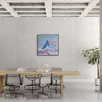 Prismatic Matterhorn - Poster displayed in a modern meeting room, highlighting vibrant wall art in geometric design.
