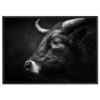 Profile of a bull - Alu-Dibond wall art, showcasing the strength and texture of a bull in fine art quality.