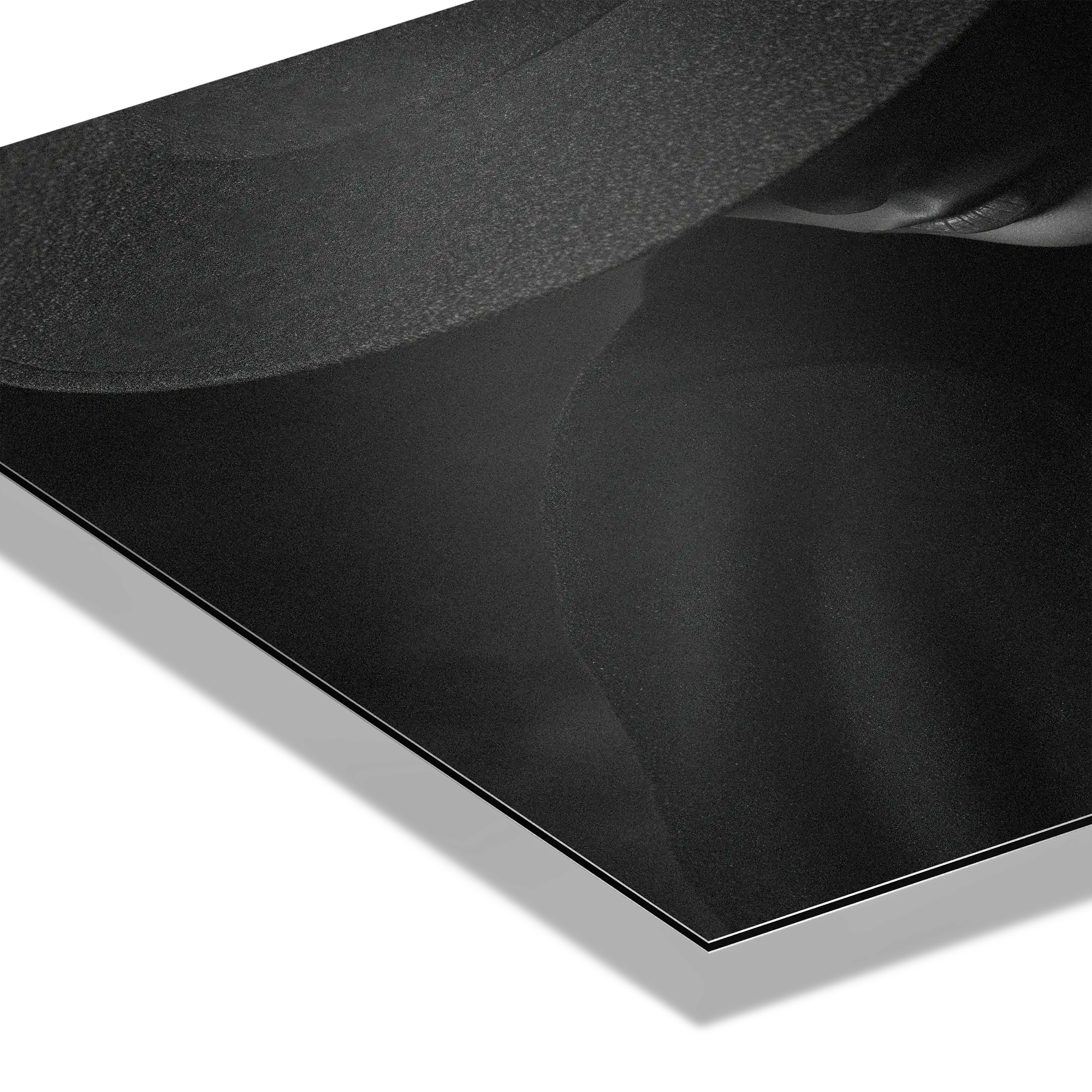 Quiet Bond of an Alpine Deer – Alu-Dibond wall art showcasing a gentle moment between a human and an alpine deer.