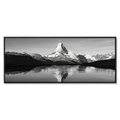 Reflection of the Matterhorn – Alu-Dibond wall art showcasing a stunning mountain scene.