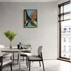 Reflection of Silence - Poster displayed in a modern dining room, enhancing the tranquil atmosphere.