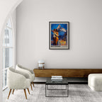 Romantic dinner near the Matterhorn - Poster displayed in a modern living room, enhancing wall art decor.