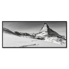 Silent Route to the Matterhorn – Alu-Dibond wall art featuring a snowy landscape and the Matterhorn mountain.