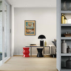 Ski Alps Retreat - Poster displayed in a modern living room with vibrant decor and minimalist furnishings.