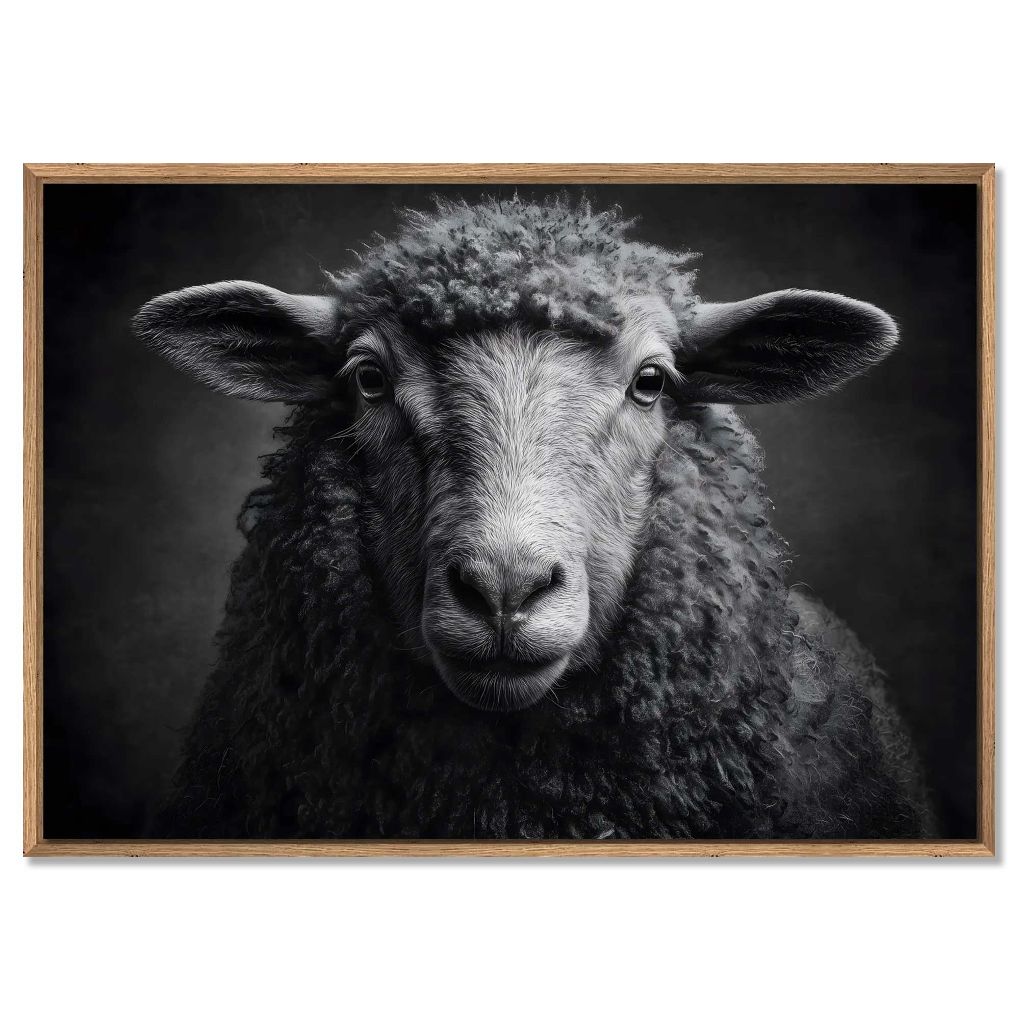 Soul of a sheep - Alu-Dibond wall art featuring a striking image of a mountain sheep.
