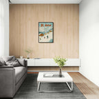 St. Anton - Skiers’ Paradise - Poster displayed in a modern living room, enhancing alpine decor with wall art.