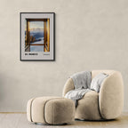 St. Moritz - Luxury in the Engadin Valley - Poster displayed in a modern living room with cozy furniture.