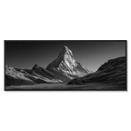 Stillness of the Matterhorn – Alu-Dibond wall art featuring a monochrome view of the Matterhorn mountain.