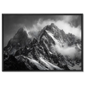 The Majesty of the Alps – Alu-Dibond wall art showcasing majestic snow-capped mountains with dramatic lighting.