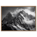 The Majesty of the Alps – Alu-Dibond wall art showcasing powerful mountain ridges and dramatic clouds.