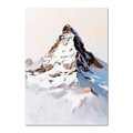 Top of the Matterhorn - Poster showcasing a minimal view of the Matterhorn peak with a serene alpine atmosphere.