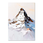 Top of the Matterhorn - Poster showcasing a minimal view of the Matterhorn peak with a serene alpine atmosphere.
