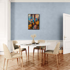The Traveler’s Path - Poster displayed in a modern dining room setting with neutral furnishings.
