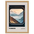 Verbier - Alpine Ski Paradise - Poster featuring a view of snowy mountains and a serene alpine valley.