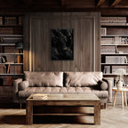 Wagyu Proximity - Poster displayed in a cozy, modern living room with a wooden bookshelf.