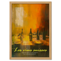 Wine evening - Poster showcasing silhouettes of wine bottles and glasses in a warm, cozy atmosphere.
