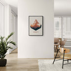Zermatt – Alpine Majesty - Poster framed on a wall, showcasing the Matterhorn and forest silhouette, ideal wall art.