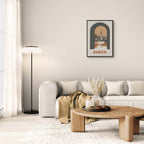 Zurich – A Window to the City - Poster displayed in a modern living room setting, showcasing elegant wall art.