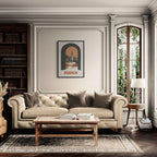 Zurich – A Window to the City - Poster displayed in a modern living room with stylish decor.